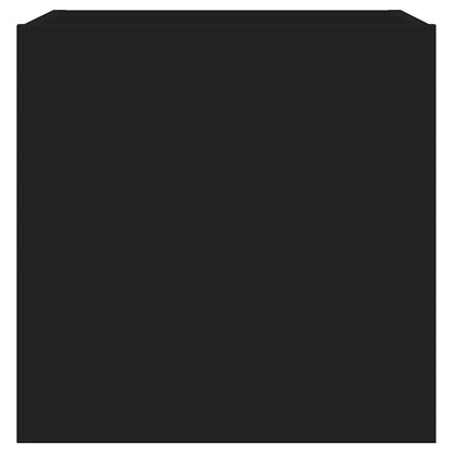 TV-Wandschränke mit LED-Leuchten 2 Stk. Schwarz 40,5x35x40 cm