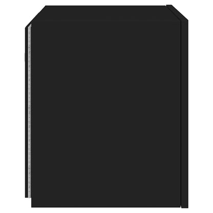 TV-Wandschränke mit LED-Leuchten 2 Stk. Schwarz 40,5x35x40 cm