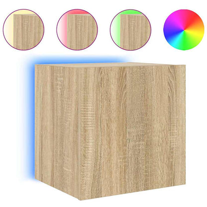 TV-Wandschrank mit LED-Leuchten Sonoma-Eiche 40,5x35x40 cm