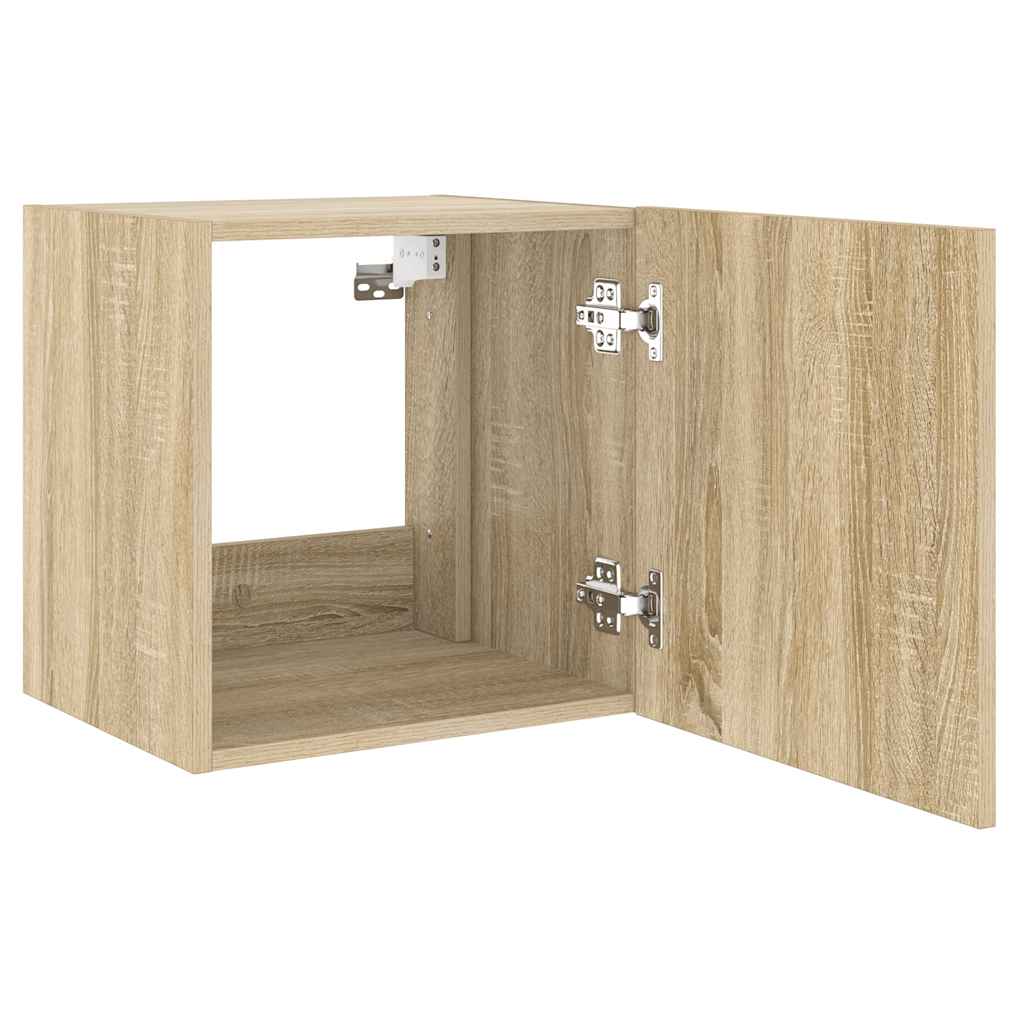 TV-Wandschrank mit LED-Leuchten Sonoma-Eiche 40,5x35x40 cm