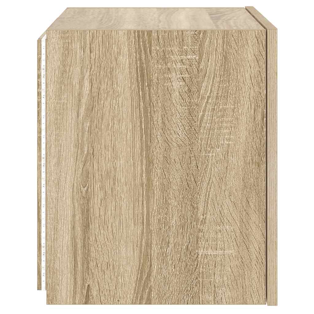 TV-Wandschrank mit LED-Leuchten Sonoma-Eiche 40,5x35x40 cm