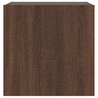 TV-Wandschränke mit LED-Leuchten 2 Stk. Braun Eichen-Optik