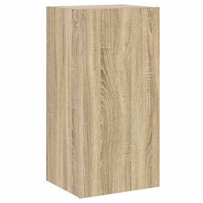 TV-Wandschrank mit LED-Leuchten Sonoma-Eiche 40,5x35x80 cm