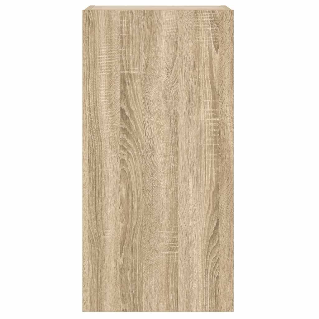 TV-Wandschrank mit LED-Leuchten Sonoma-Eiche 40,5x35x80 cm