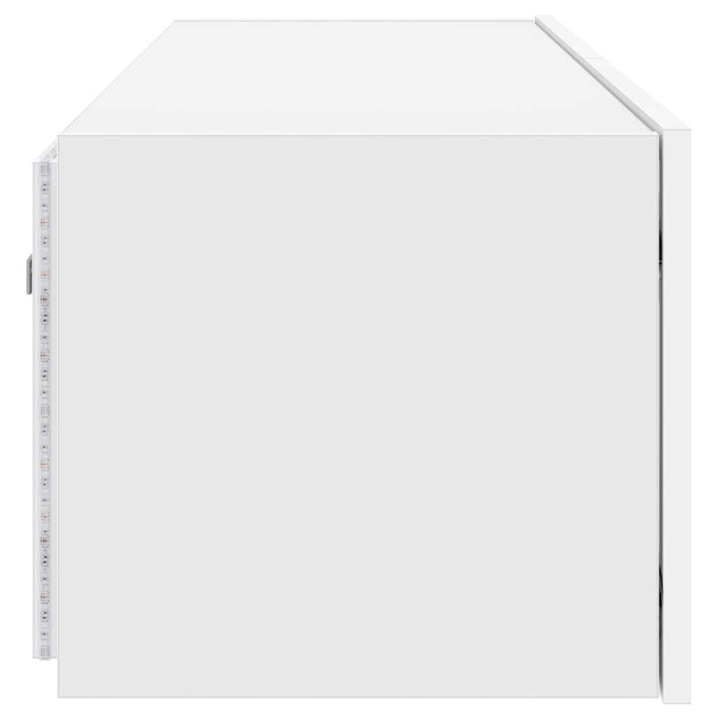 TV-Wandschrank mit LED-Leuchten Weiß 100x35x31 cm