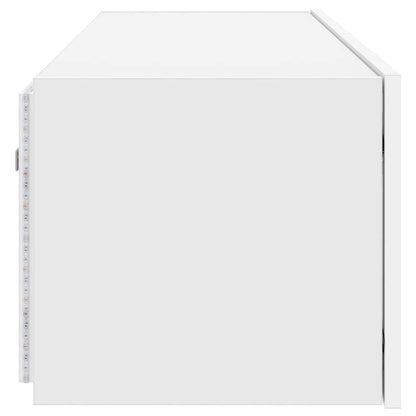TV-Wandschrank mit LED-Leuchten Weiß 100x35x31 cm