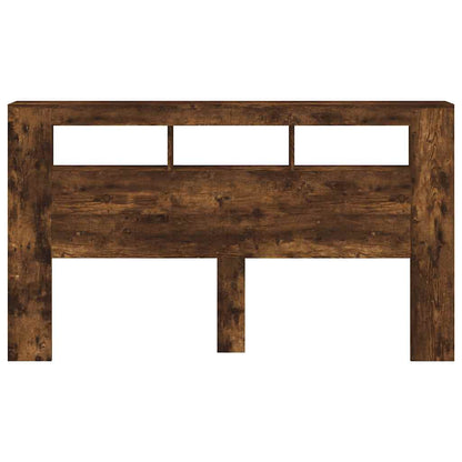 LED-Kopfteil Räuchereiche 180x18,5x103,5 cm Holzwerkstoff