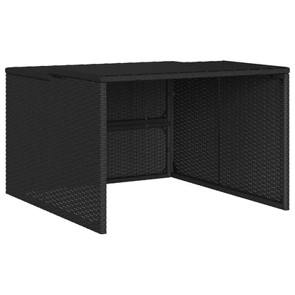 Mähroboter-Garage Schwarz 86x90x52/57 cm Poly Rattan