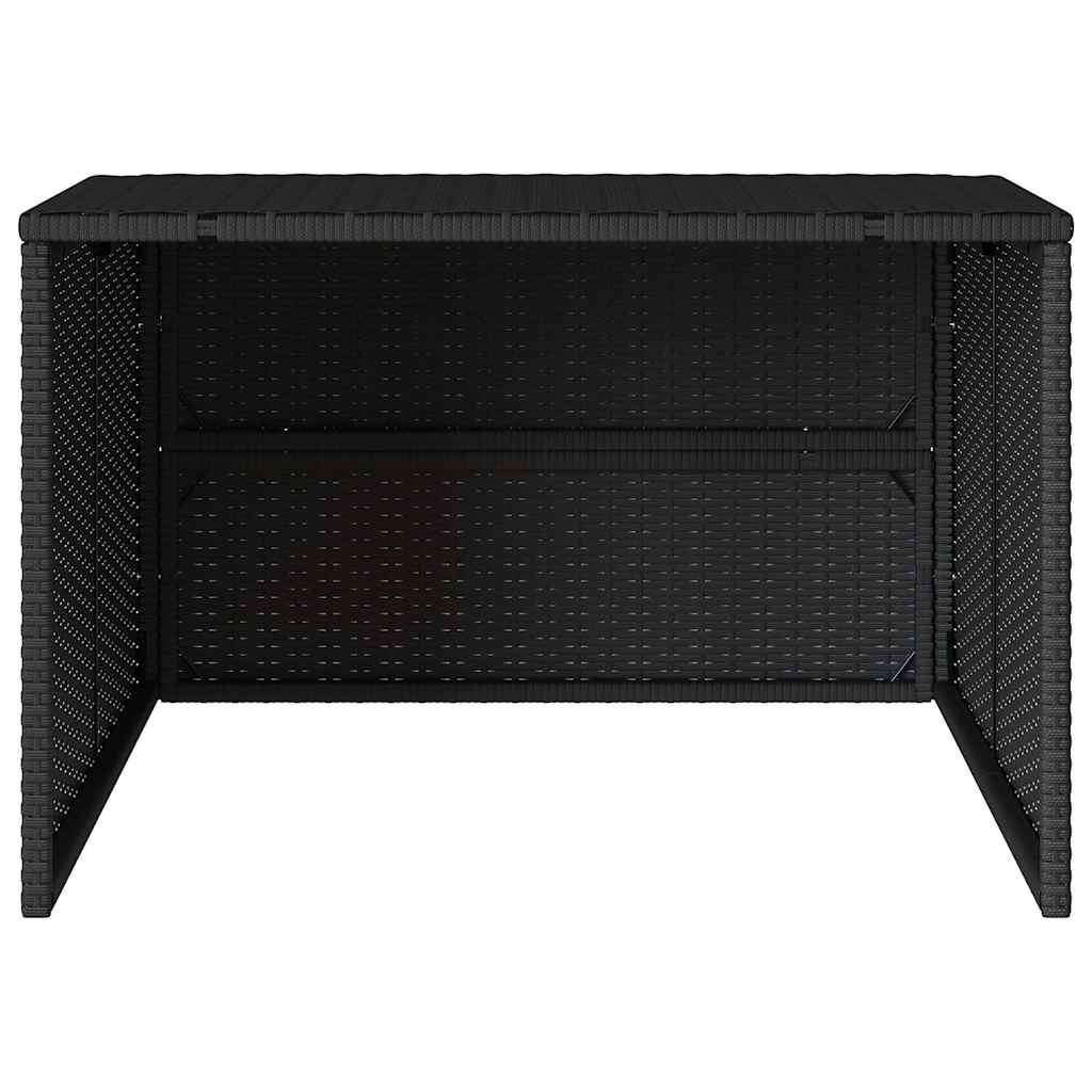 Mähroboter-Garage Schwarz 86x90x52/57 cm Poly Rattan