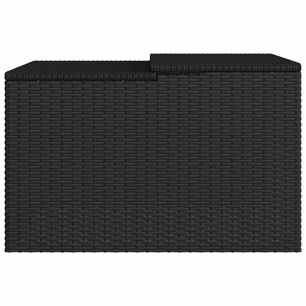 Mähroboter-Garage Schwarz 86x90x52/57 cm Poly Rattan