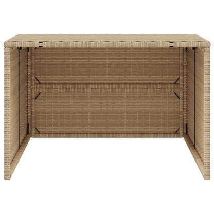 Mähroboter-Garage Beige 86x90x52/57 cm Poly Rattan