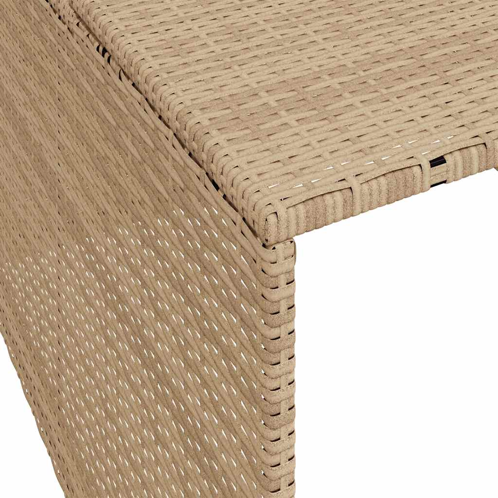 Mähroboter-Garage Beige 86x90x52/57 cm Poly Rattan