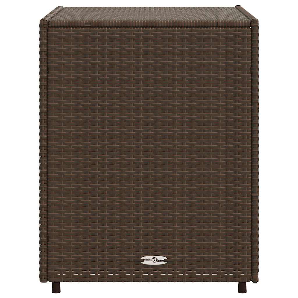 Gartenschrank Braun 55x59x69 cm Poly Rattan