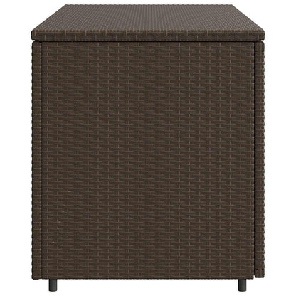 Gartenschrank Braun 110x55x60,5 cm Poly Rattan
