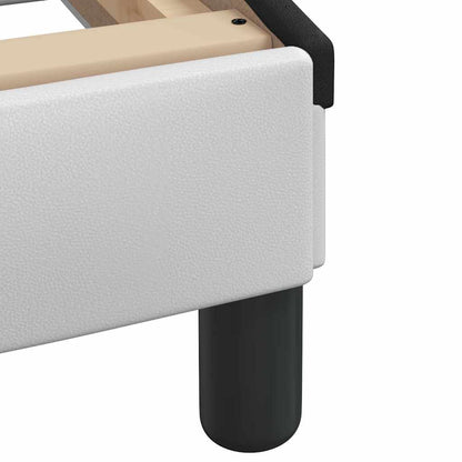 Bettgestell "Dover" Weiß und Schwarz 100x200 cm Kunstleder