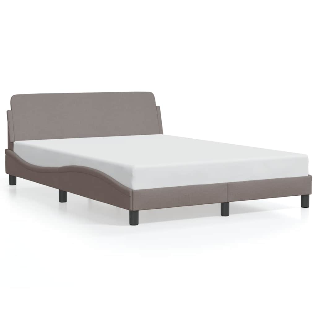 Bettgestell "Dover" Taupe 140x200 cm Stoff