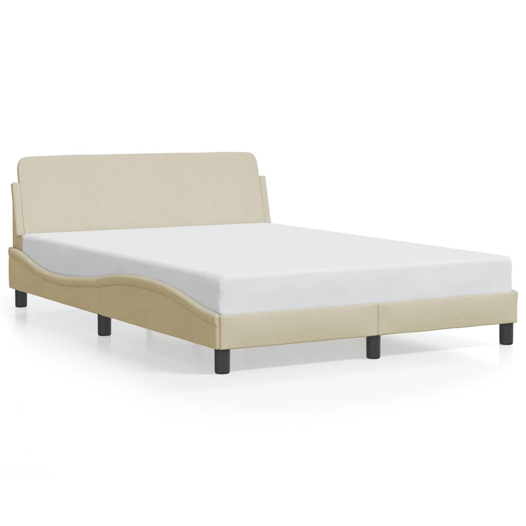 Bettgestell "Dover" Creme 140x200 cm Stoff
