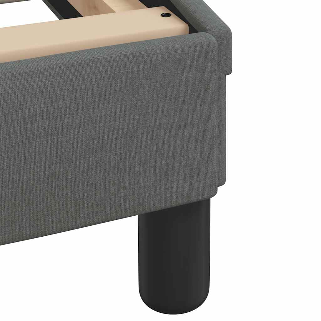 Bettgestell "Dover" Dunkelgrau 200x200 cm Stoff