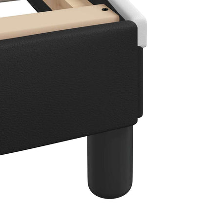 Bettgestell "Dover" Schwarz und Weiß 200x200 cm Kunstleder