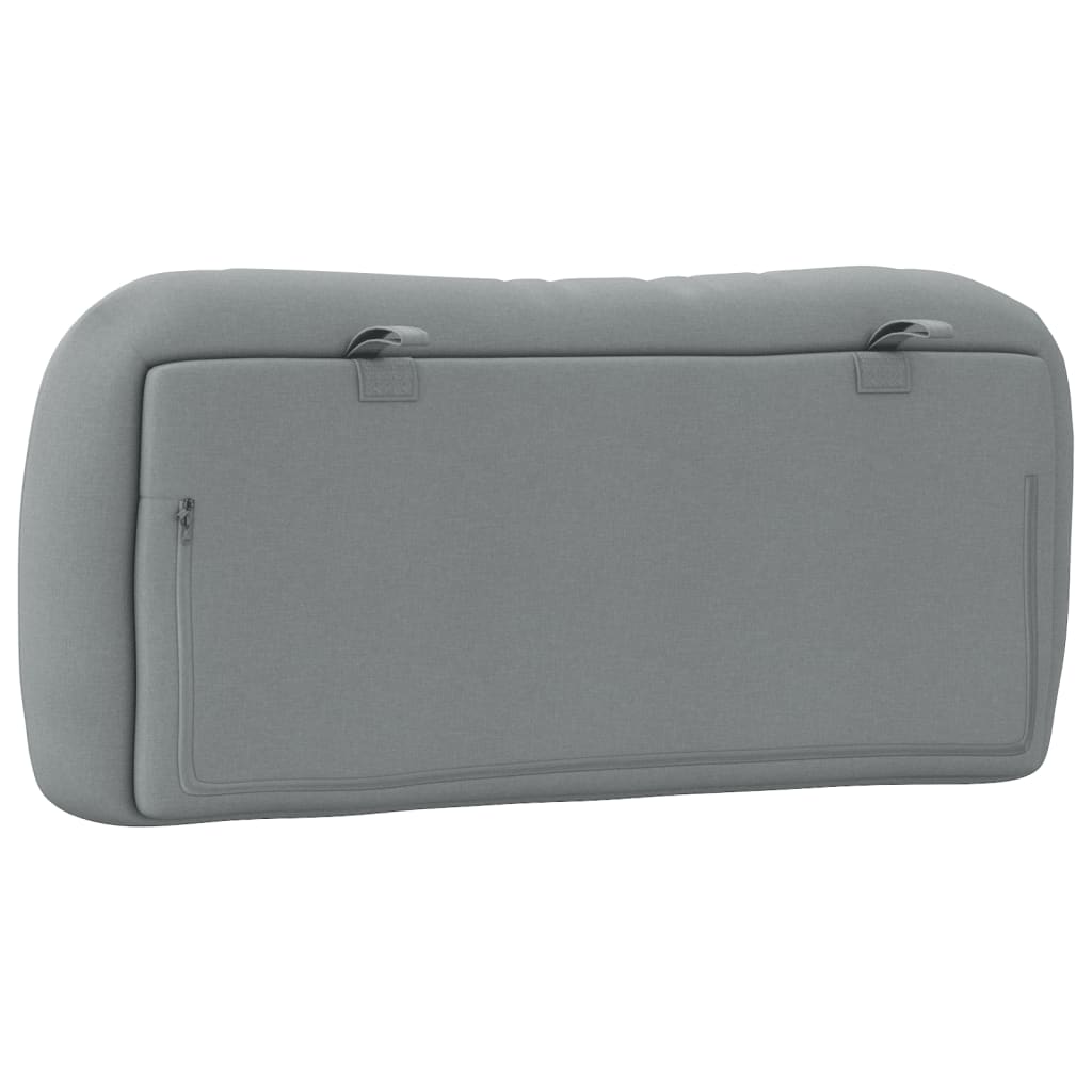 Kopfteil-Kissen "Hvar" Hellgrau 80 cm Stoff