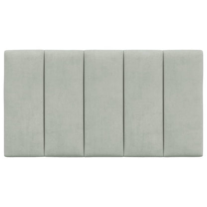 Kopfteil-Kissen "Hanko" Hellgrau 90 cm Samt