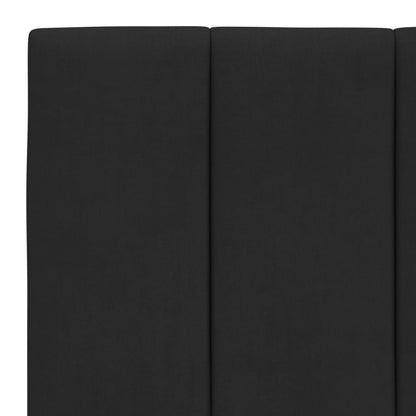 Kopfteil-Kissen "Hanko" Schwarz 100 cm Samt