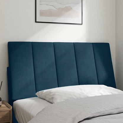 Kopfteil-Kissen "Hanko" Blau 100 cm Samt