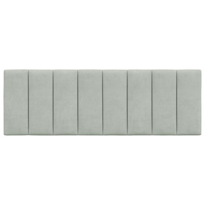 Kopfteil-Kissen "Hanko" Hellgrau 120 cm Samt