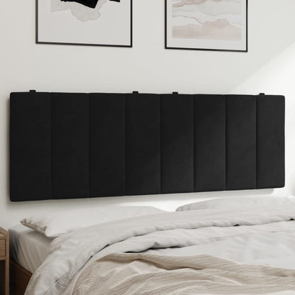 Kopfteil-Kissen "Hanko" Schwarz 120 cm Samt