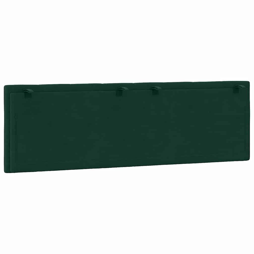 Kopfteil-Kissen "Hanko" Dunkelgrün 160 cm Samt