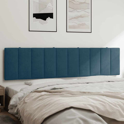 Kopfteil-Kissen "Hanko" Blau 200 cm Samt