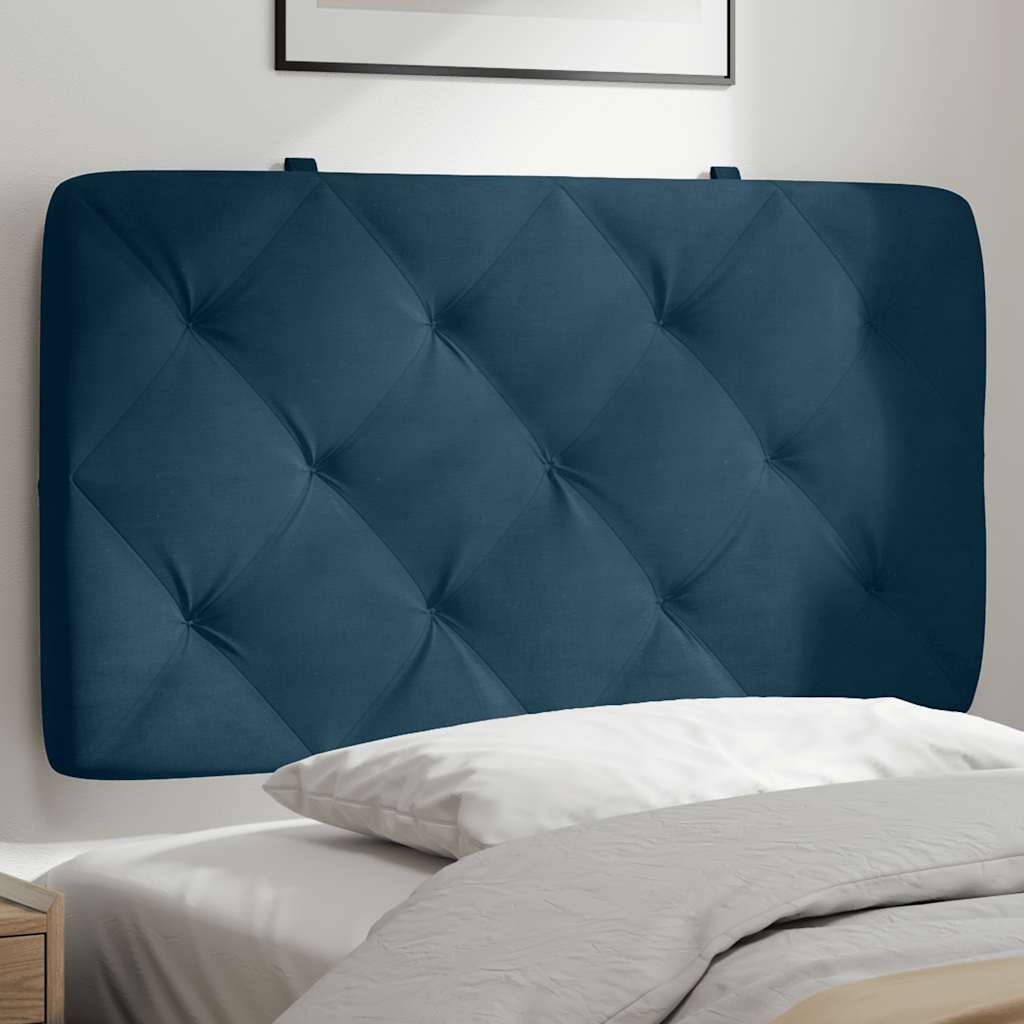 Kopfteil-Kissen Blau 80 cm Samt
