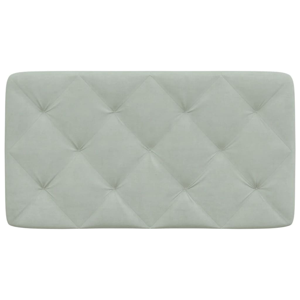 Kopfteil-Kissen Hellgrau 90 cm Samt