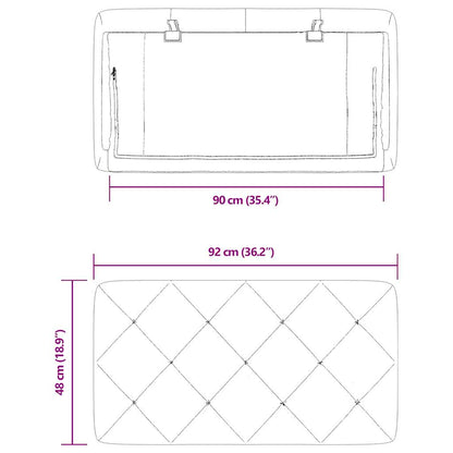 Kopfteil-Kissen Dunkelgrün 90 cm Samt