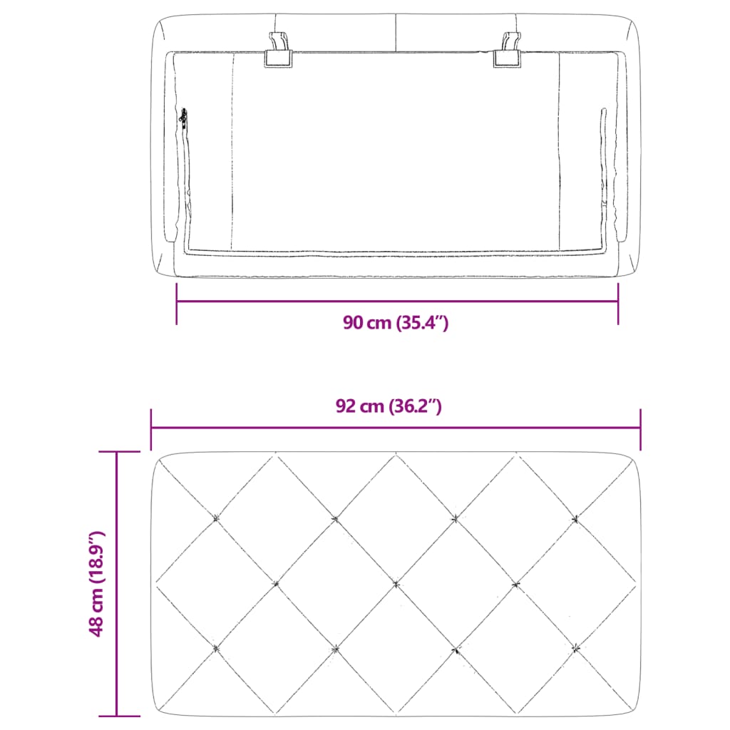 Kopfteil-Kissen Rosa 90 cm Samt