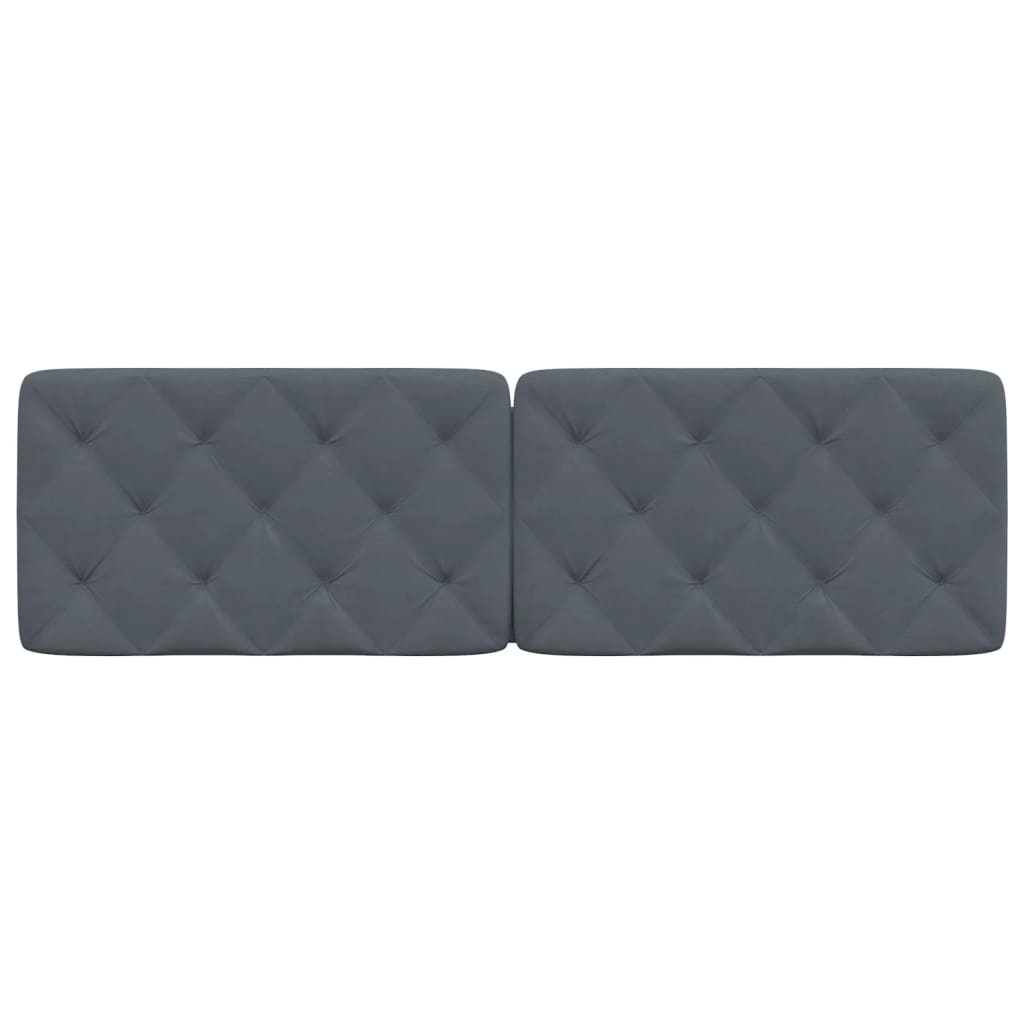 Kopfteil-Kissen Dunkelgrau 160 cm Samt