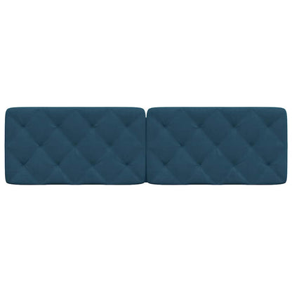 Kopfteil-Kissen Blau 180 cm Samt