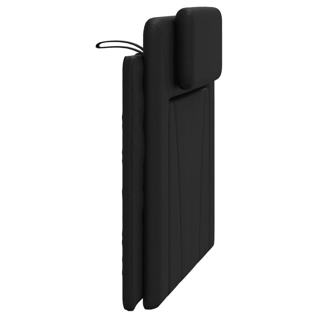 Kopfteil-Kissen "Viana" Schwarz 100 cm Kunstleder