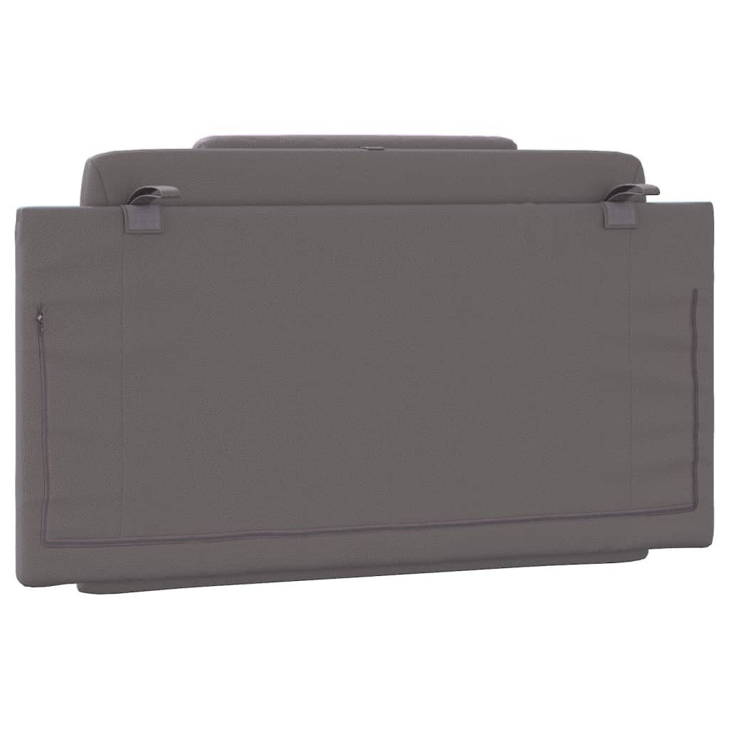 Kopfteil-Kissen "Viana" Grau 100 cm Kunstleder