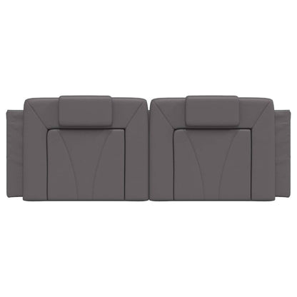 Kopfteil-Kissen "Viana" Grau 120 cm Kunstleder