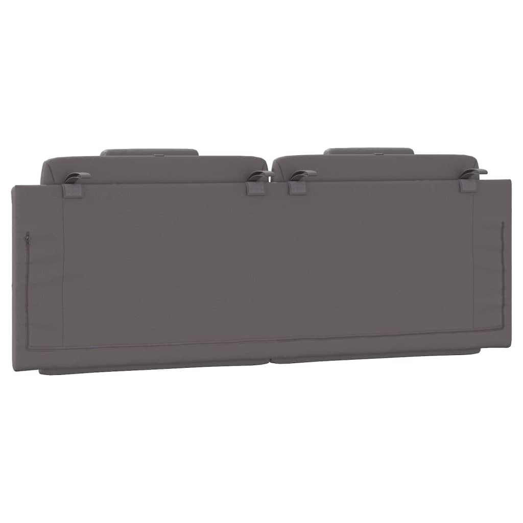 Kopfteil-Kissen "Viana" Grau 140 cm Kunstleder