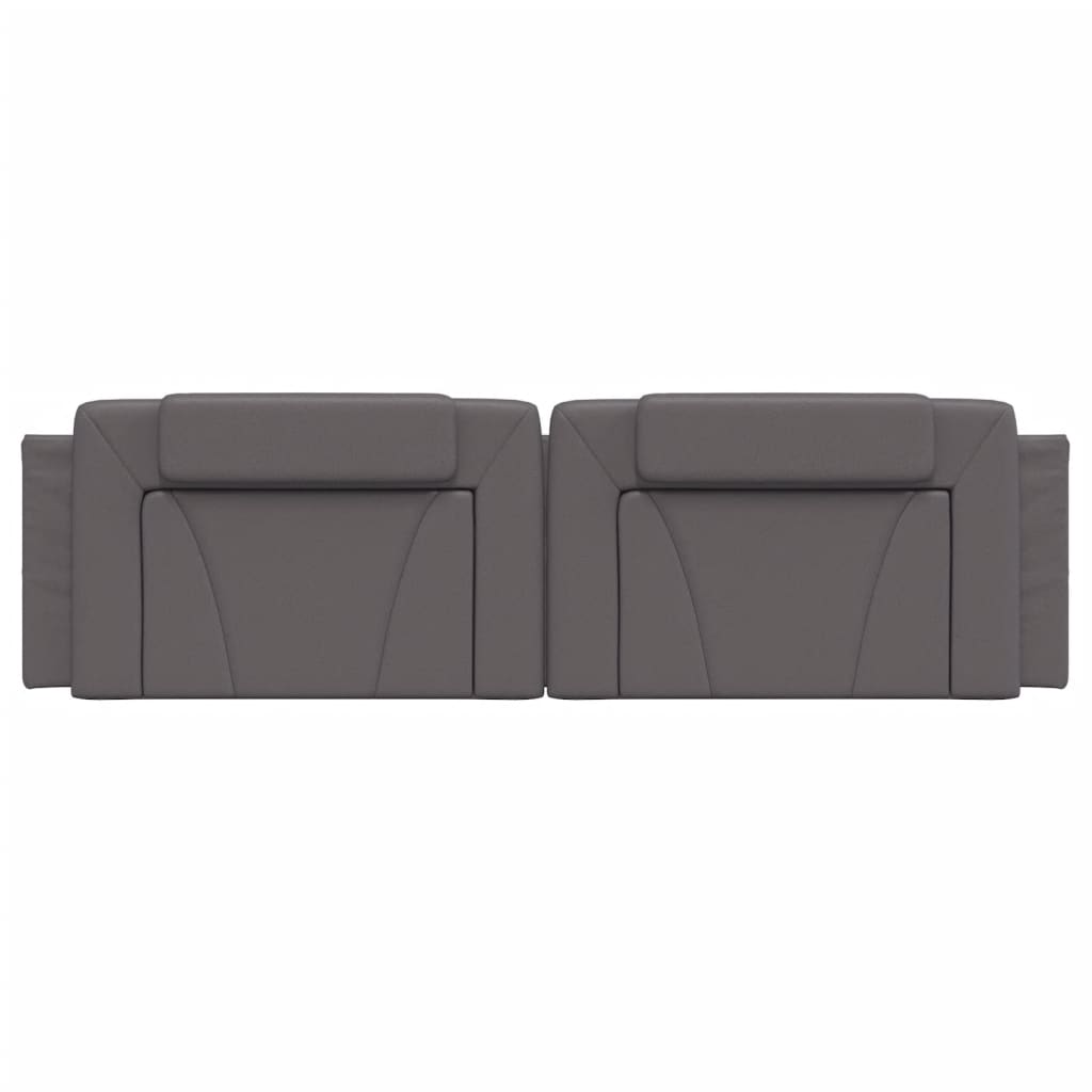 Kopfteil-Kissen "Viana" Grau 180 cm Kunstleder