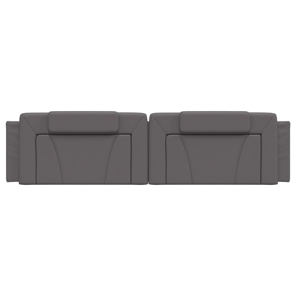 Kopfteil-Kissen "Viana" Grau 200 cm Kunstleder