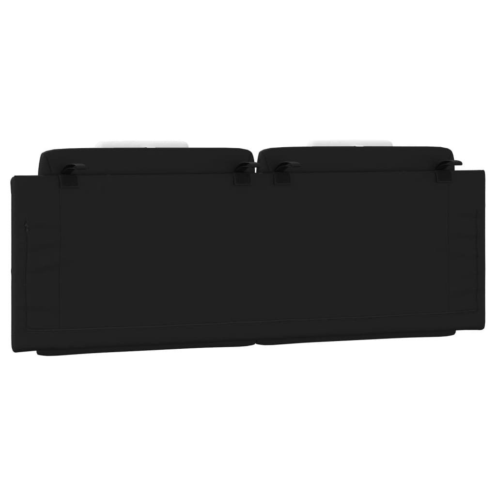 Kopfteil-Kissen "Viana" Schwarz und Weiß 152 cm Kunstleder