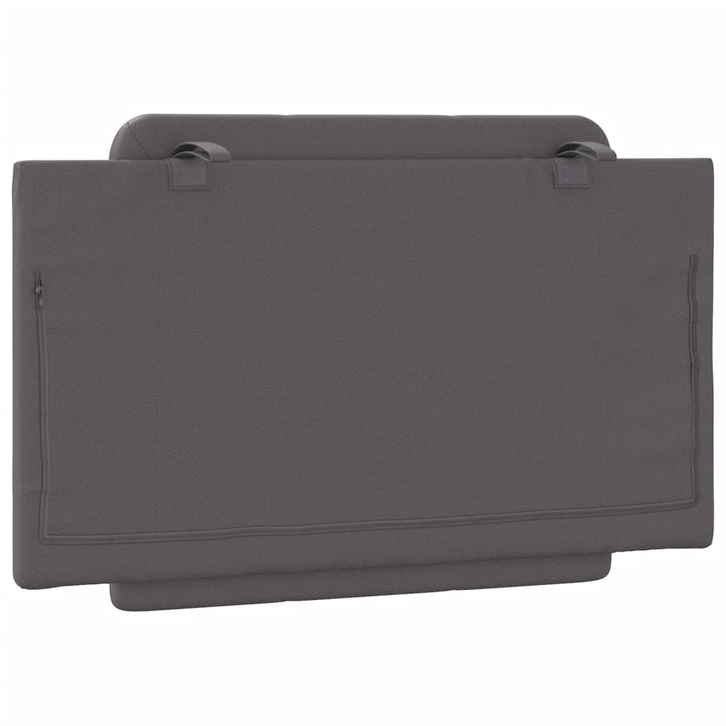 Kopfteil-Kissen "Zadar" Grau 80 cm Kunstleder