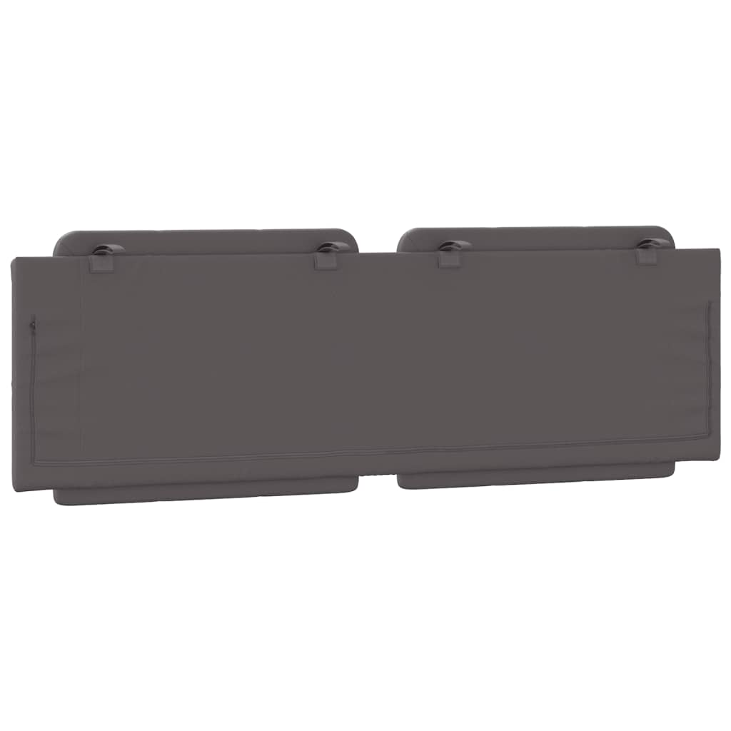 Kopfteil-Kissen "Zadar" Grau 160 cm Kunstleder