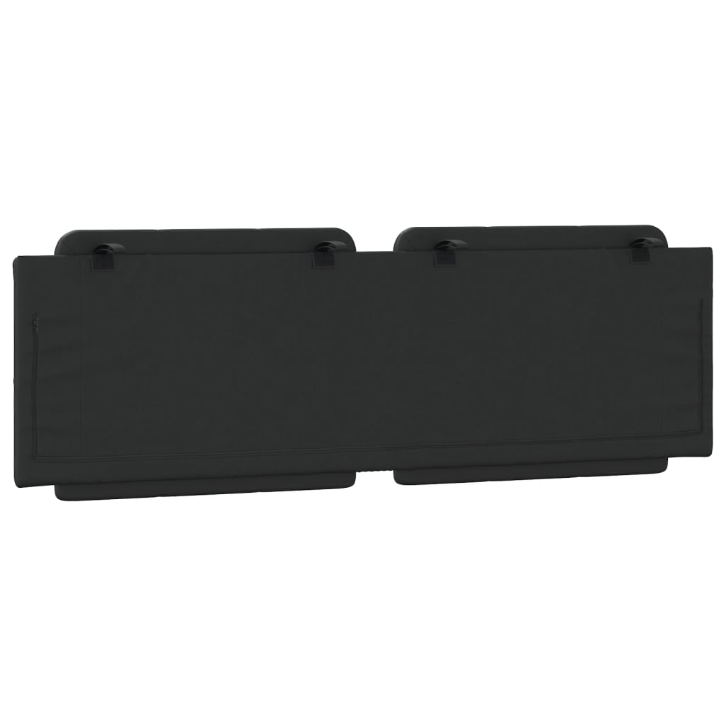 Kopfteil-Kissen "Zadar" Schwarz 152 cm Kunstleder