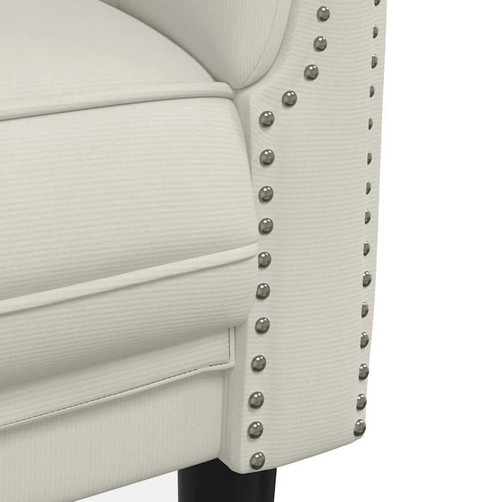 3-tlg. Sofagarnitur Creme Samt