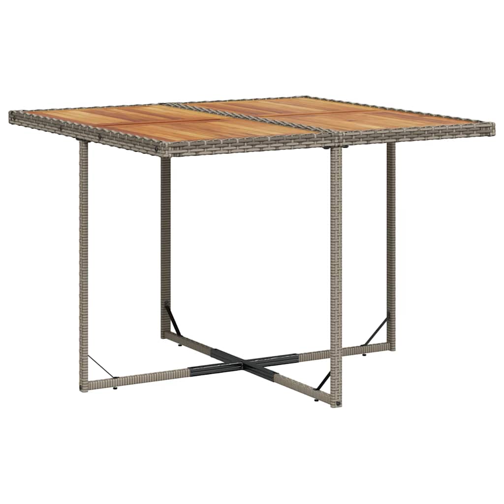 9-tlg. Garten-Essgruppe mit Kissen Beige Poly Rattan