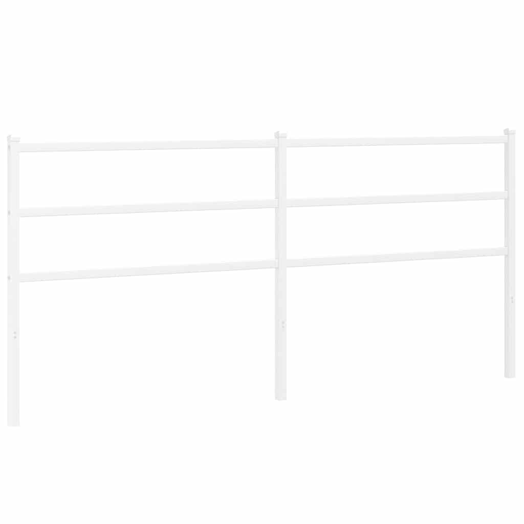 Ersatz-Kopfteil Metall Weiß 193 cm